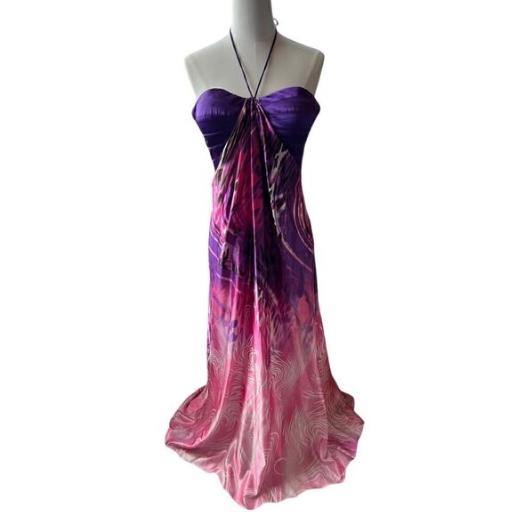 La Femme Pink and Purple Prom Dress 15453 Size 12 - Picture 3 of 10